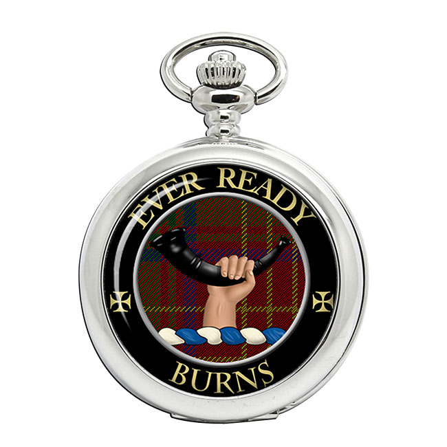 Burns Scottish Clan Crest Pocket Watch