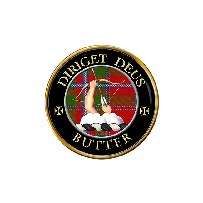 Butter Scottish Clan Crest Pin Badge