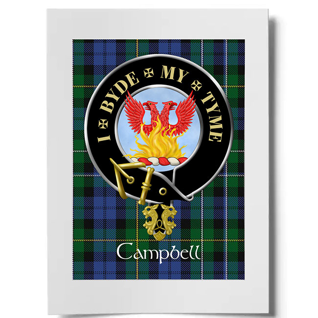 Campbell of Loudoun Scottish Clan Crest Ready to Frame Print