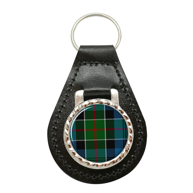 Colquhoun Scottish Tartan Leather Key Fob