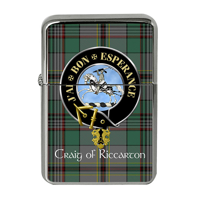 Craig (French Motto) Scottish Clan Crest Flip Top Lighter