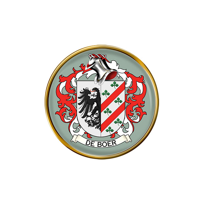 de Boer (Netherlands) Coat of Arms Pin Badge