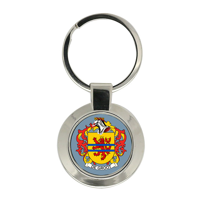 de Groot (Netherlands) Coat of Arms Key Ring