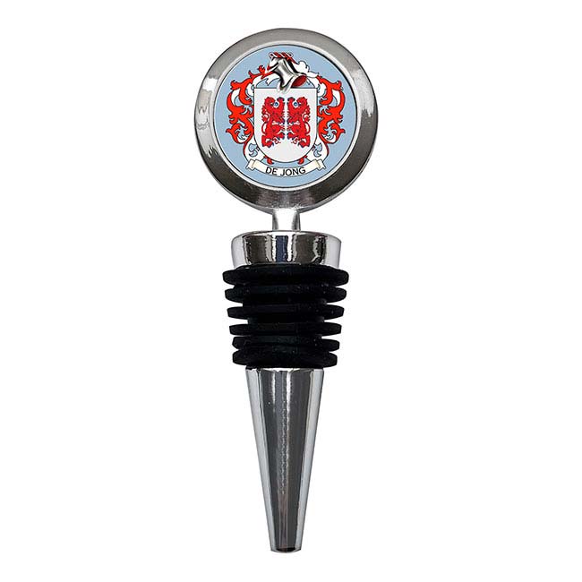 de Jong (Netherlands) Coat of Arms Bottle Stopper