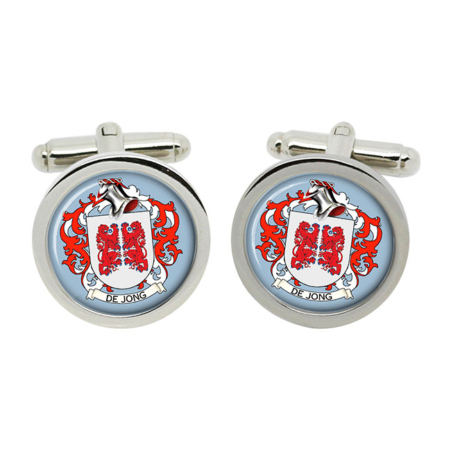 de Jong (Netherlands) Coat of Arms Cufflinks