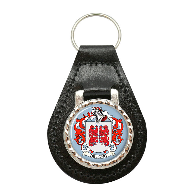 de Jong (Netherlands) Coat of Arms Key Fob