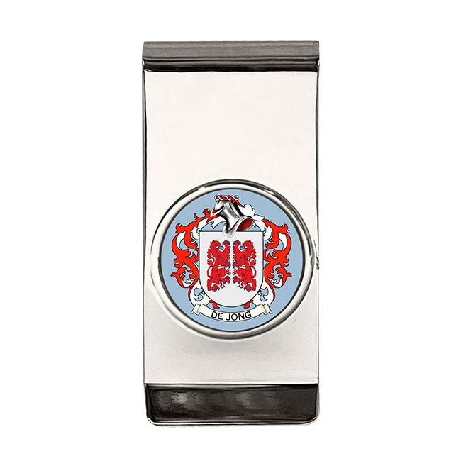 de Jong (Netherlands) Coat of Arms Money Clip