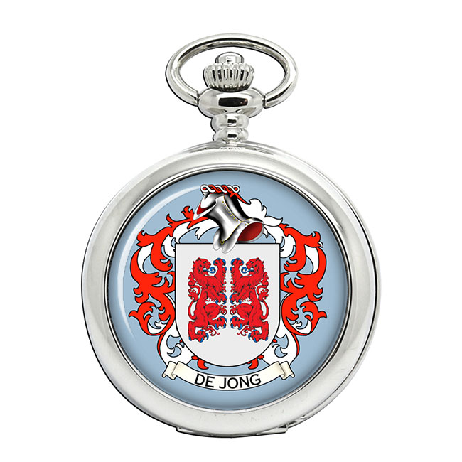 de Jong (Netherlands) Coat of Arms Pocket Watch