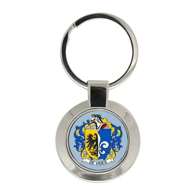 de Vries (Netherlands) Coat of Arms Key Ring