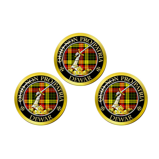 Dewar Scottish Clan Crest Golf Ball Markers