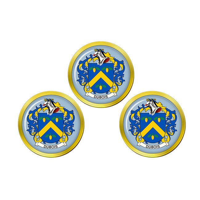 Dubois (France) Coat of Arms Golf Ball Markers - Family Crests
