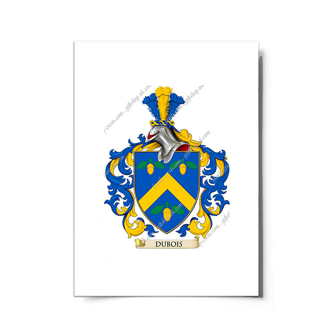 Dubois (France) Coat of Arms Print