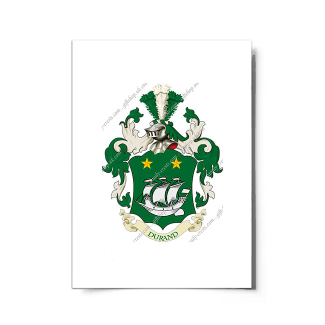 Durand (France) Coat of Arms Print