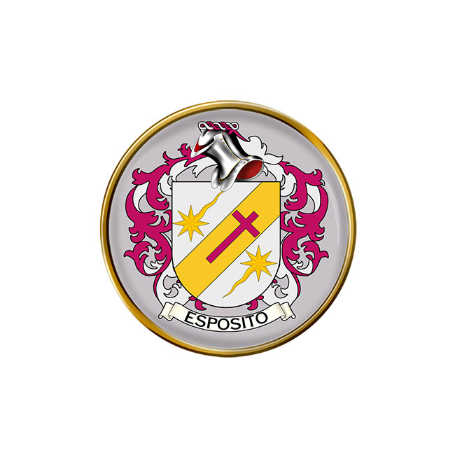Esposito (Italy) Coat of Arms Pin Badge