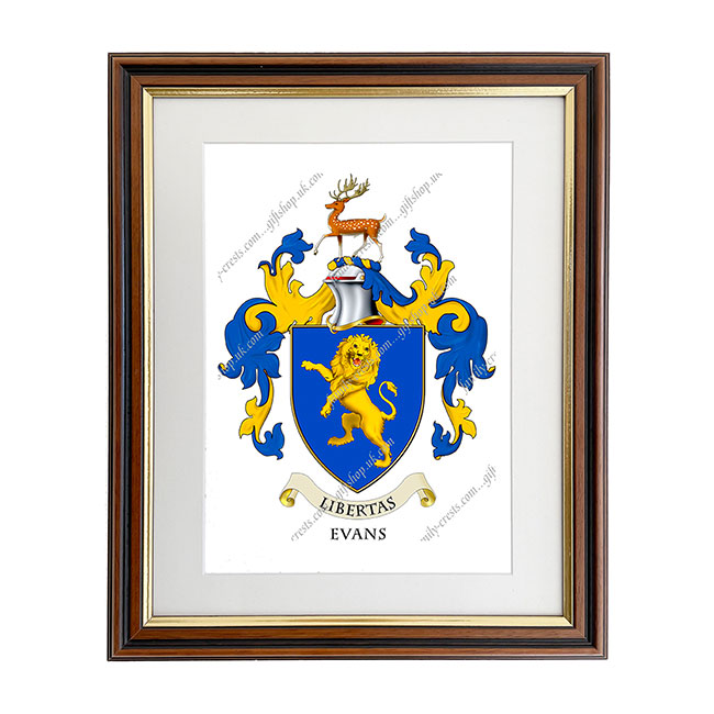 Evans (Wales) Coat of Arms Framed Print