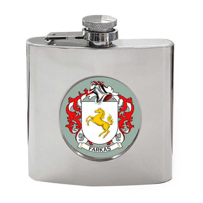 Farkas (Hungary) Coat of Arms Hip Flask