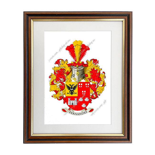 Fernandes (Portugal) Coat of Arms Framed Print