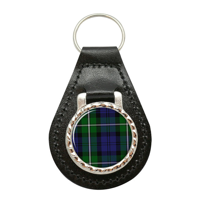 Forbes Scottish Tartan Leather Key Fob