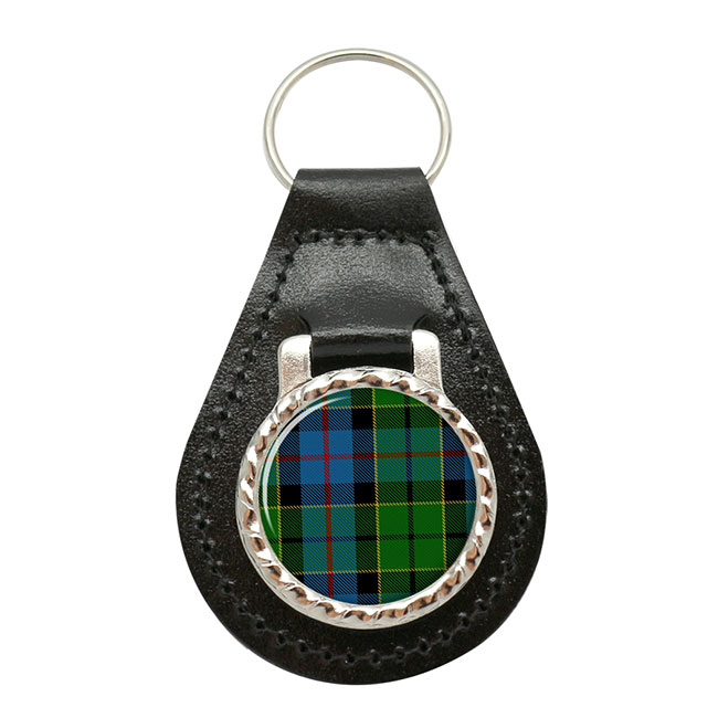 Forsyth Scottish Tartan Leather Key Fob