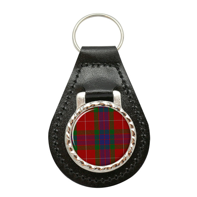 Fraser Scottish Tartan Leather Key Fob