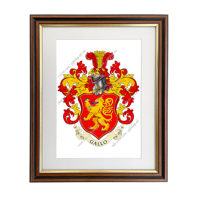 Gallo (Italy) Coat of Arms Framed Print
