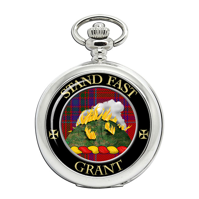 Grant (English Motto) Scottish Clan Crest Pocket Watch