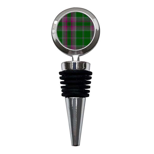 Gray Scottish Tartan Bottle Stopper