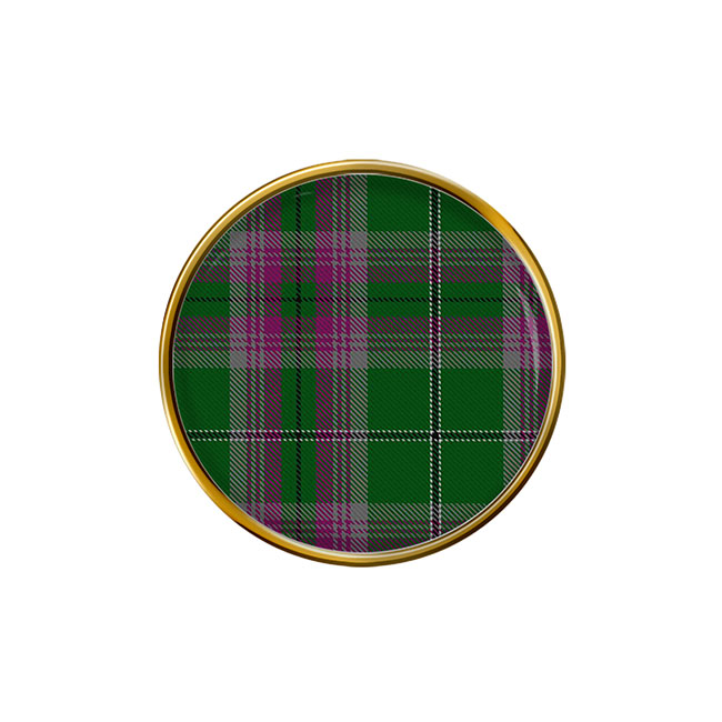 Gray Scottish Tartan Pin Badge