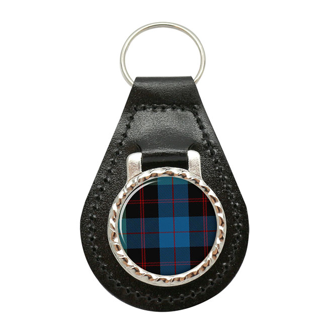 Guthrie Scottish Tartan Leather Key Fob