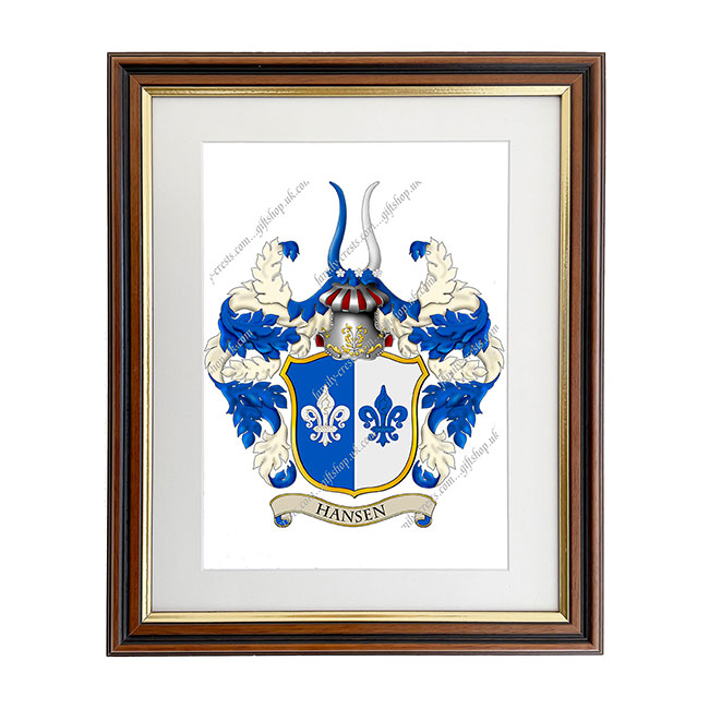 Hansen (Denmark) Coat of Arms Framed Print