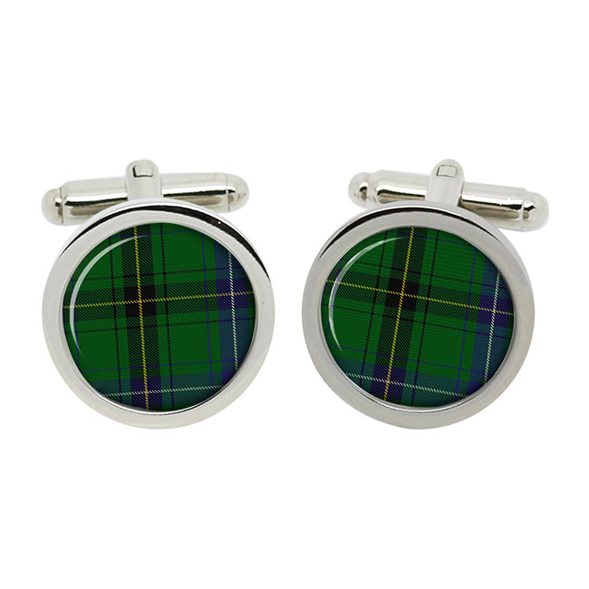 Henderson Scottish Tartan Cufflinks in Box