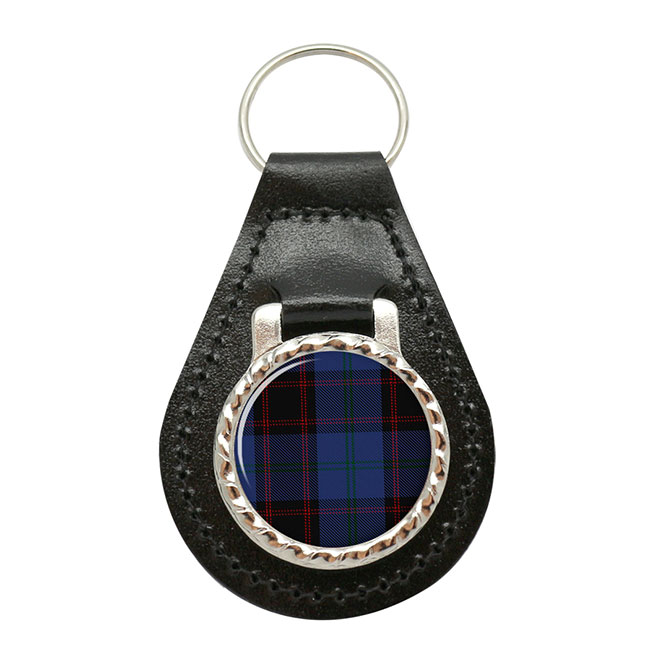 Hume Scottish Tartan Leather Key Fob