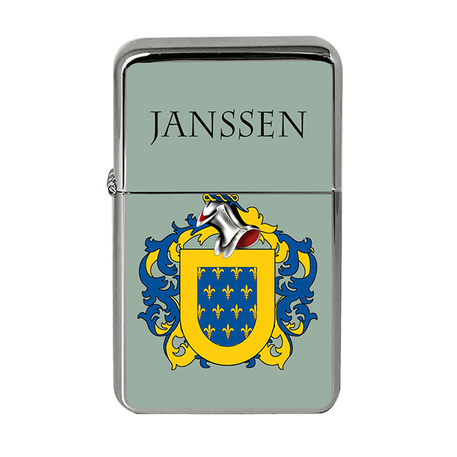 Janssen (Netherlands) Coat of Arms Flip Top Lighter