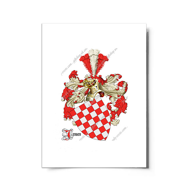 Jensen (Denmark) Coat of Arms Print