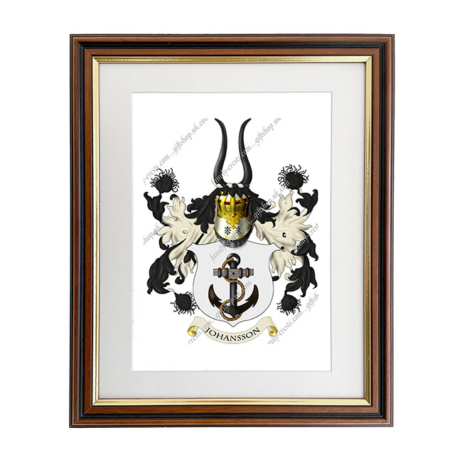 Johansson (Sweden) Coat of Arms Framed Print