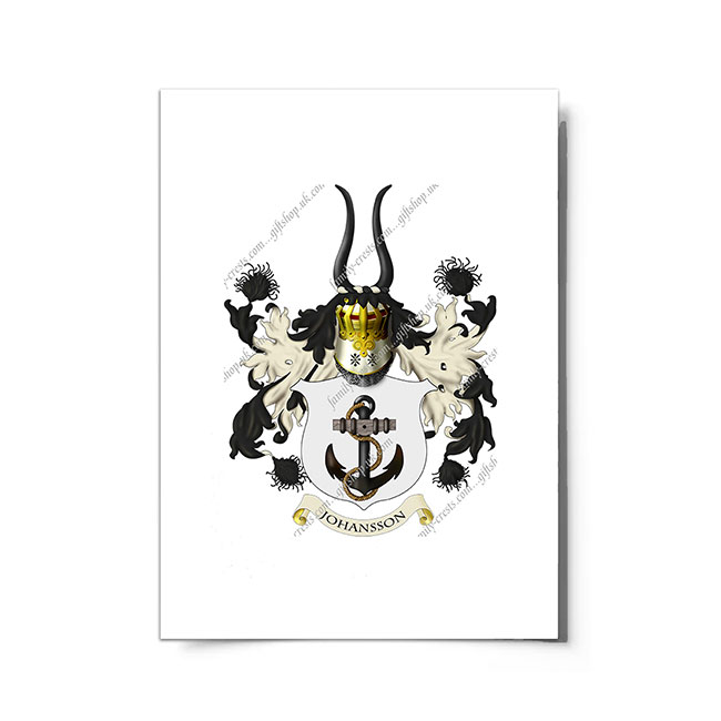 Johansson (Sweden) Coat of Arms Print