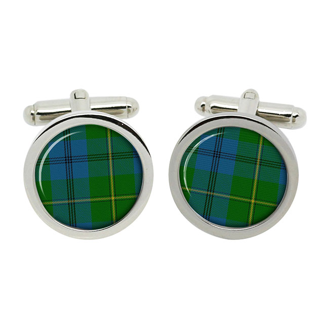 Johnston Scottish Tartan Cufflinks in Box