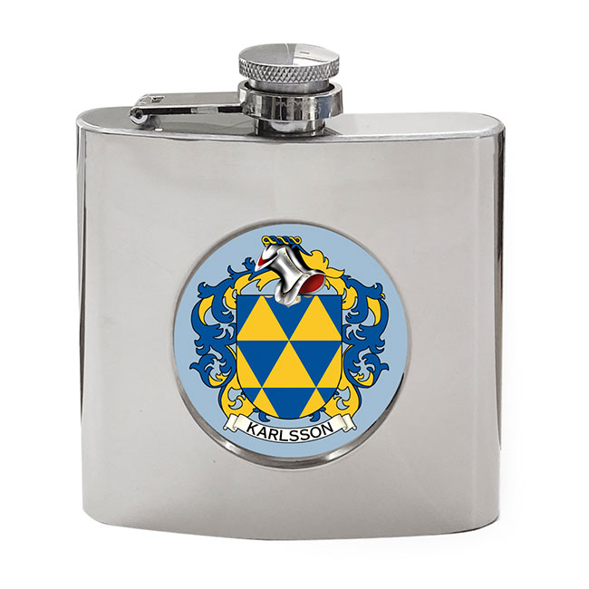 Karlsson (Sweden) Coat of Arms Hip Flask