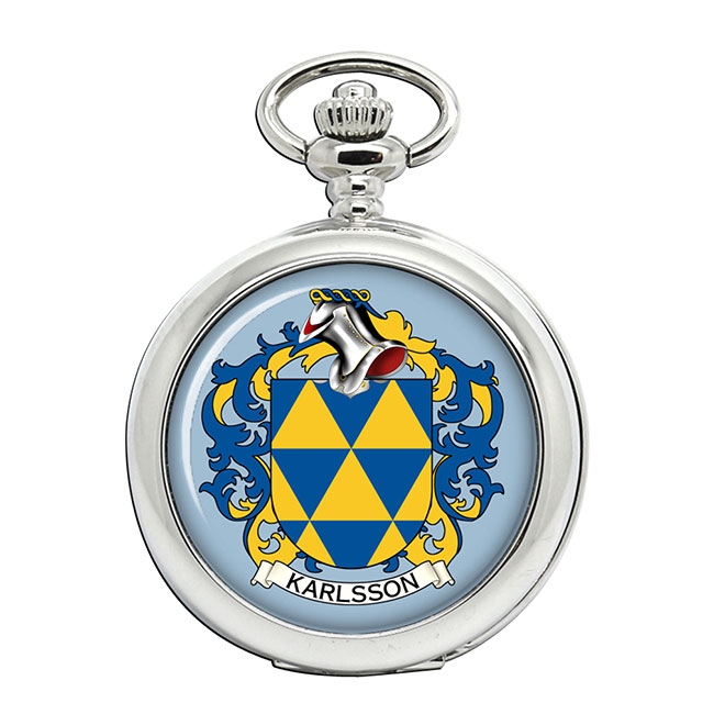 Karlsson (Sweden) Coat of Arms Pocket Watch