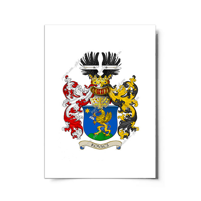 Kovács (Hungary) Coat of Arms Print