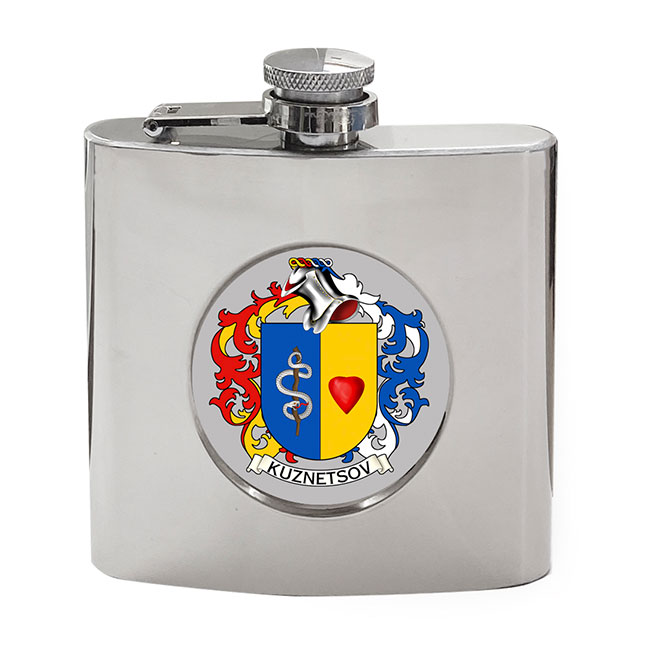 Kuznetsova (Russia) Coat of Arms Hip Flask