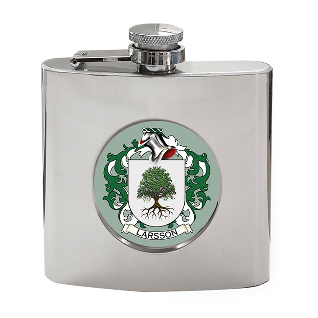 Larsson (Sweden) Coat of Arms Hip Flask