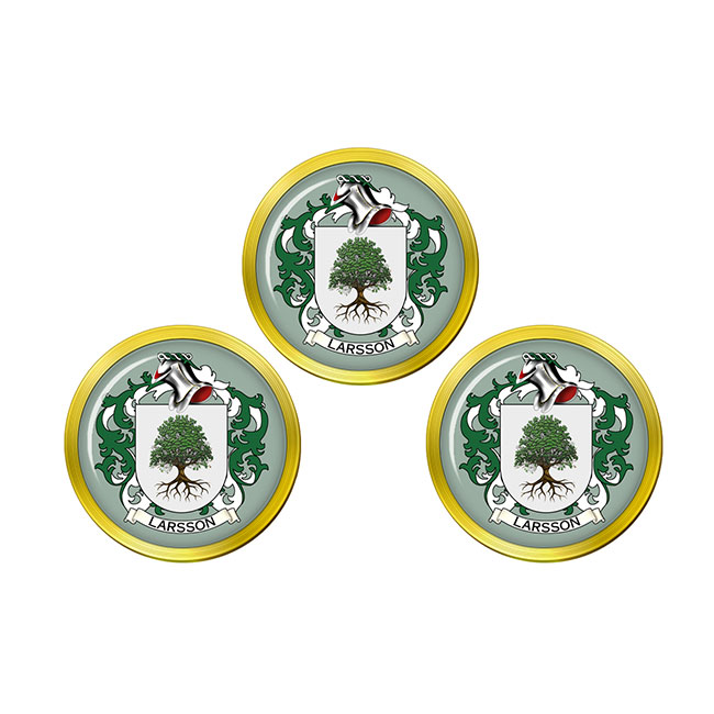 Larsson (Sweden) Coat of Arms Golf Ball Markers - Family Crests