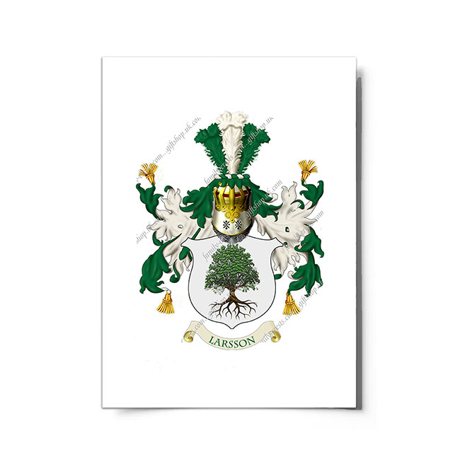 Larsson (Sweden) Coat of Arms Print