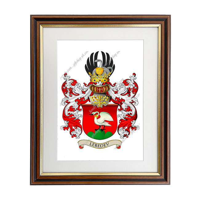 Lebedev (Russia) Coat of Arms Framed Print