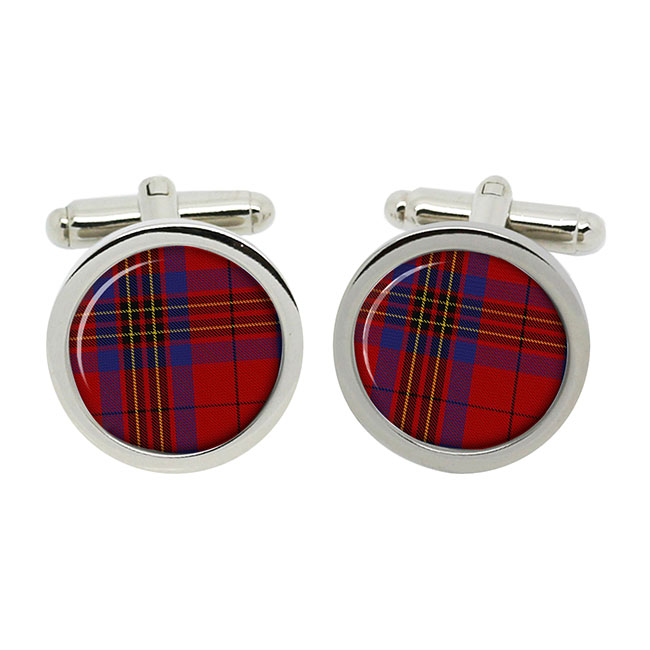 Leslie Scottish Tartan Cufflinks in Box