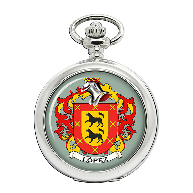 Lopez (Spain) Coat of Arms Pocket Watch