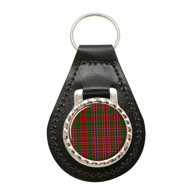 MacAlister Scottish Tartan Leather Key Fob