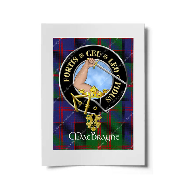 MacBrayne Scottish Clan Crest Ready to Frame Print