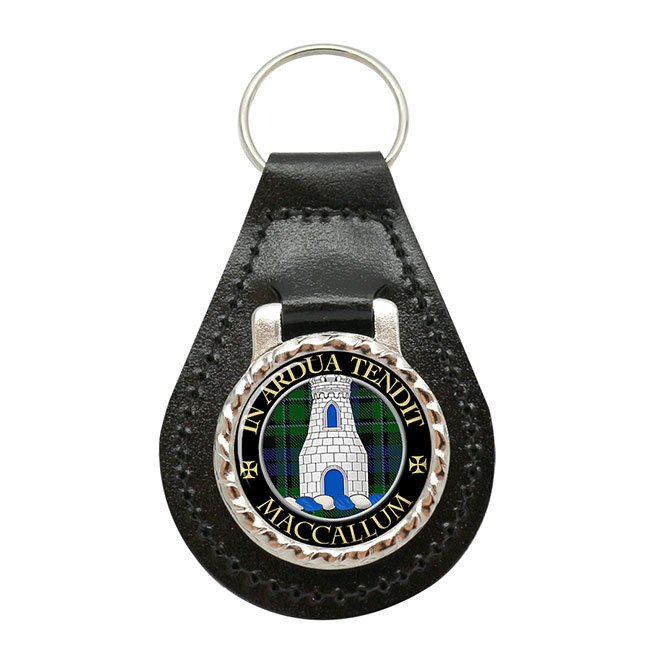 MacCallum Scottish Clan Crest Leather Key Fob